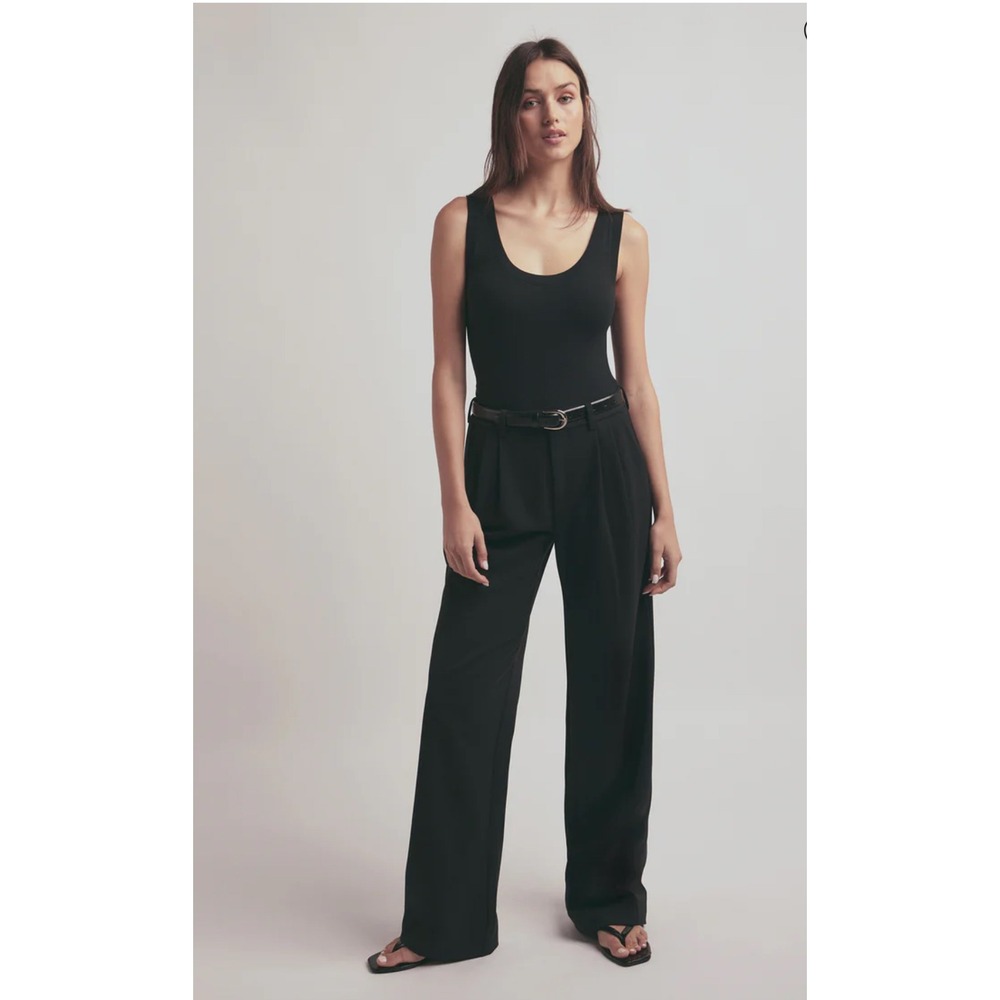 Favorite Daughter Black Wide-Leg Trousers